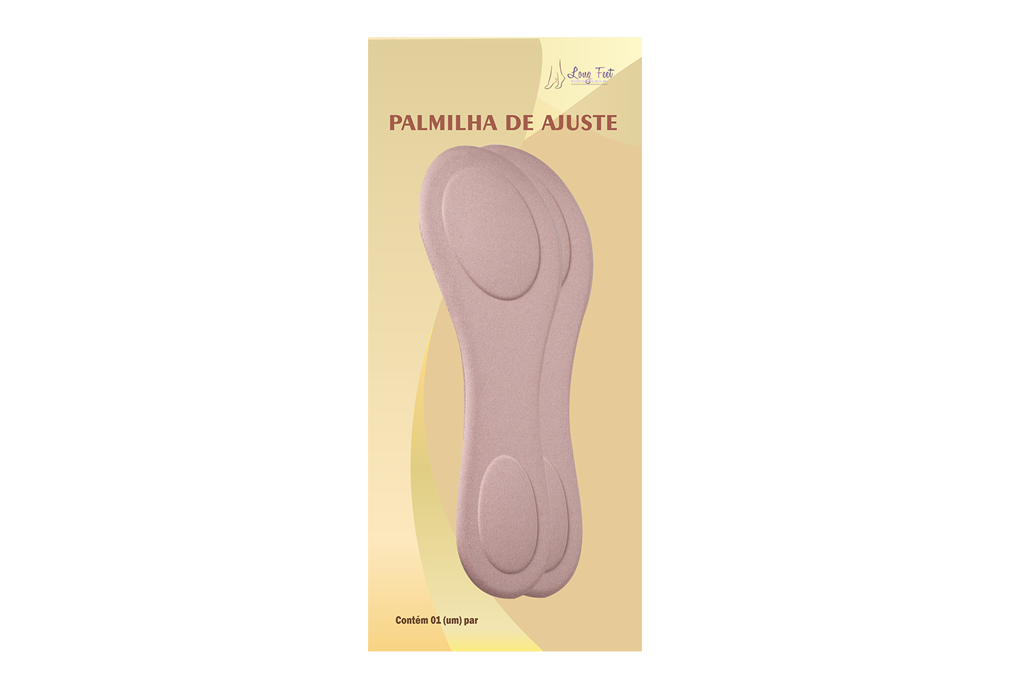 Palmilha de ajuste bege embalagem